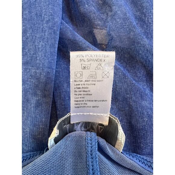 La Senza Lingerie Blue Semi Sheer Underwired Babydoll With An Open Front Size M - Picture 4 of 4